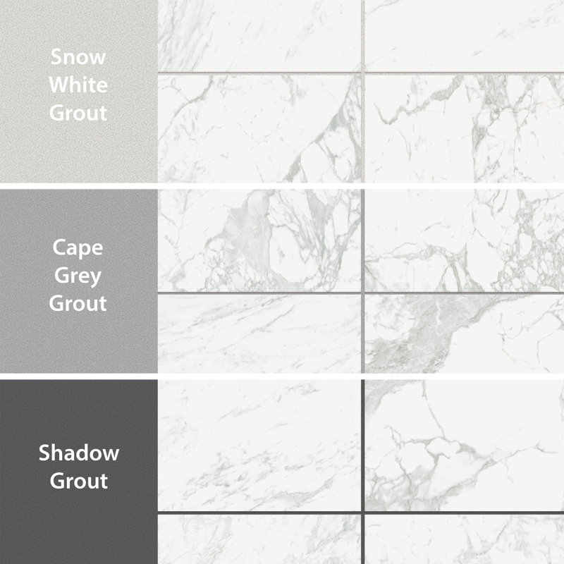 Reve 23-1/2 in. x 23-1/2 in. Porcelain Floor and Wall Tile, White/Gray