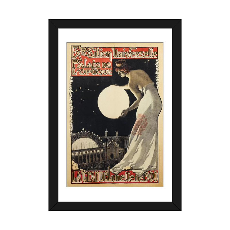 " Exposition Universelle Palais De L'Optique, 1900 " by Vintage Apple Collection, 24" H x 16" W x 1" D, White