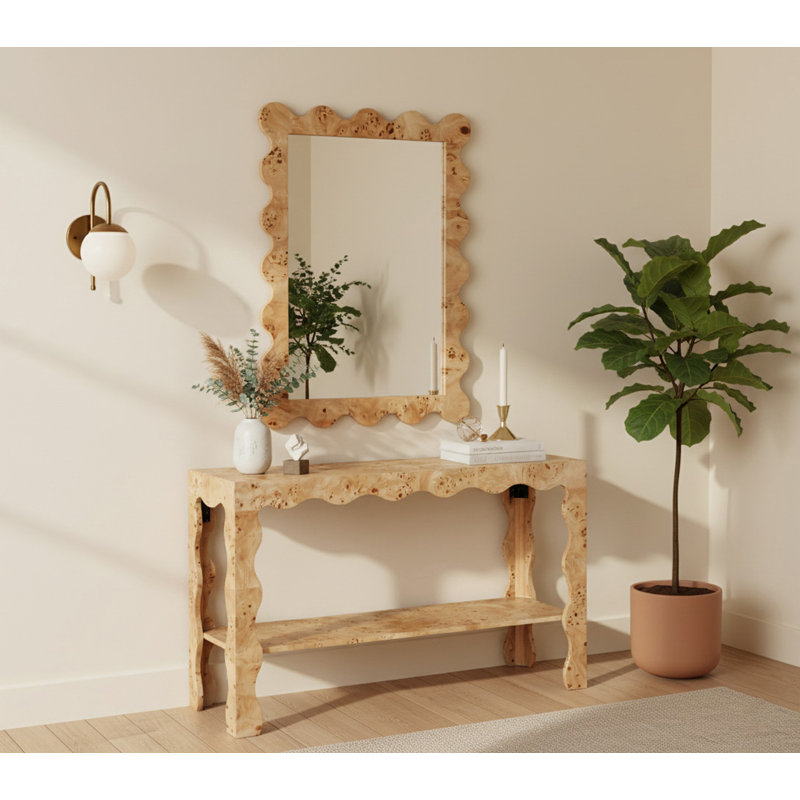 Vassa Burl Veneer Mirror, Naturel