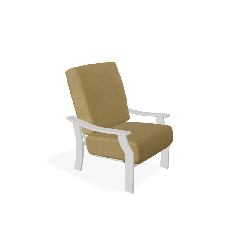 St. Catherine Outdoor Lounge Chair, Textured Snow, Canvas Heather Beige Sunbrella® Canvas