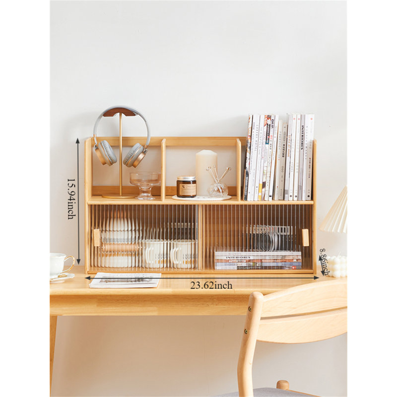 Organisateur de bureau en bois manufacturé Ratu