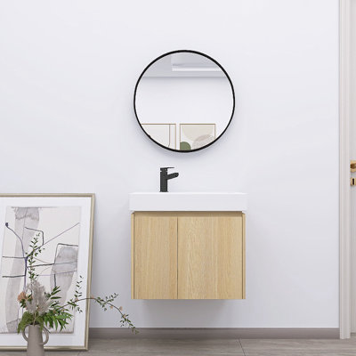 Ensemble de meuble-lavabo simple 23,84 po avec plateau en résine Chimaobi