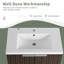 Meuble-lavabo mural 30 po avec lavabo en résine, 2 portes à fermeture douce