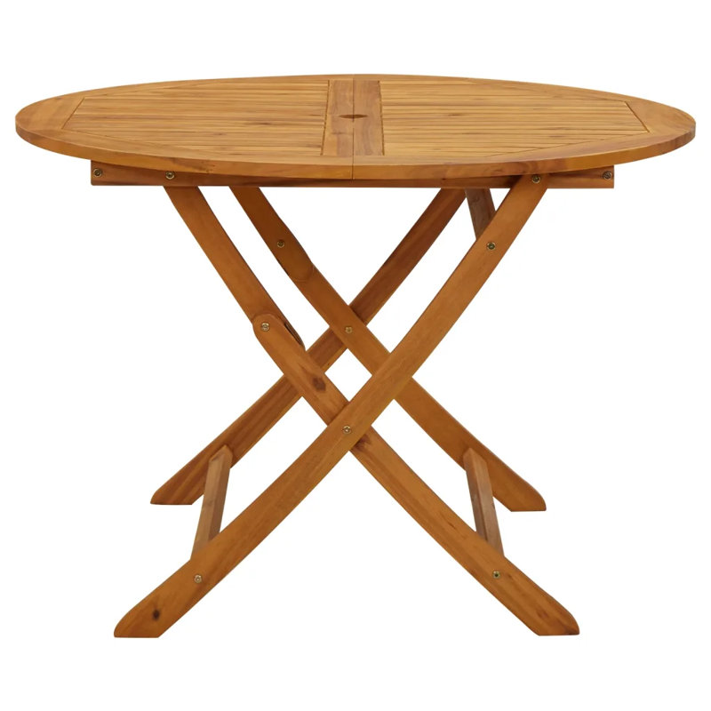 Grinnell Round Teak Outdoor Dining Table , 110cm cm W 110cm cm D