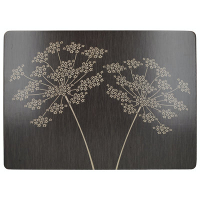 Silhouette  Wood Abstract Rectangle Placemat
