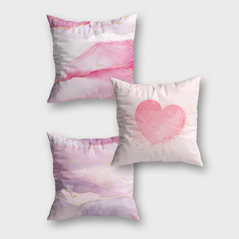 Ensemble de housse de coussin décoratif carré Ratley