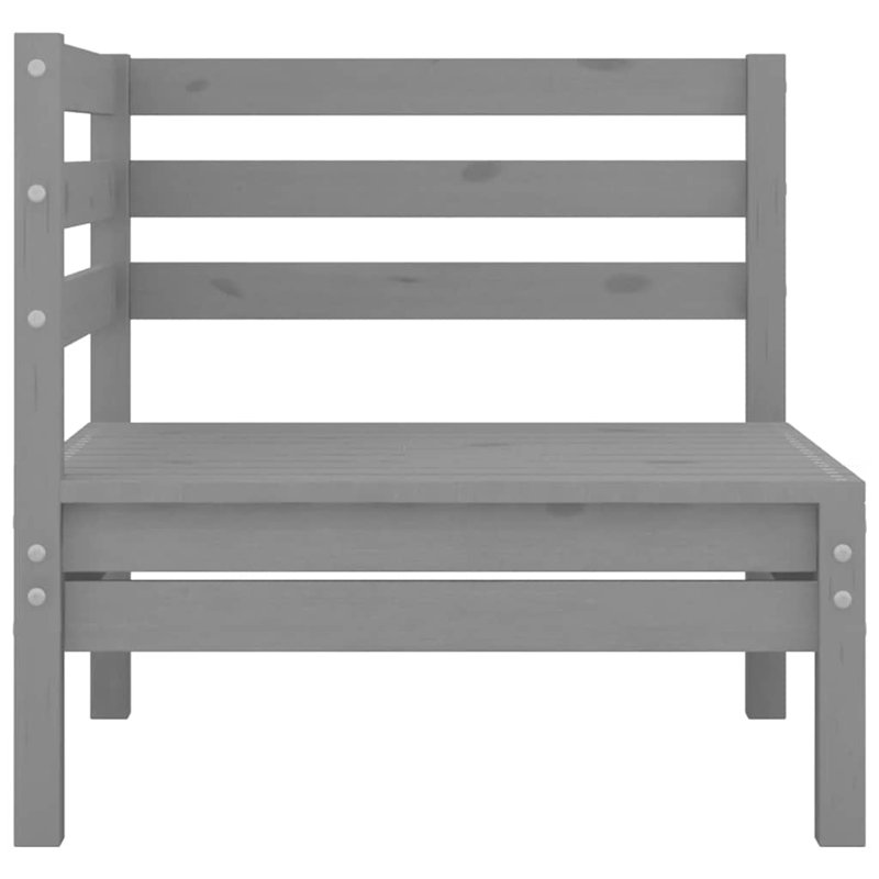 Samay 25" Wide Pine Square Patio Sofa, Gray