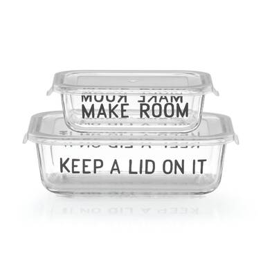 All in Good Taste Rectangular Food Storage Containers, Set of 2