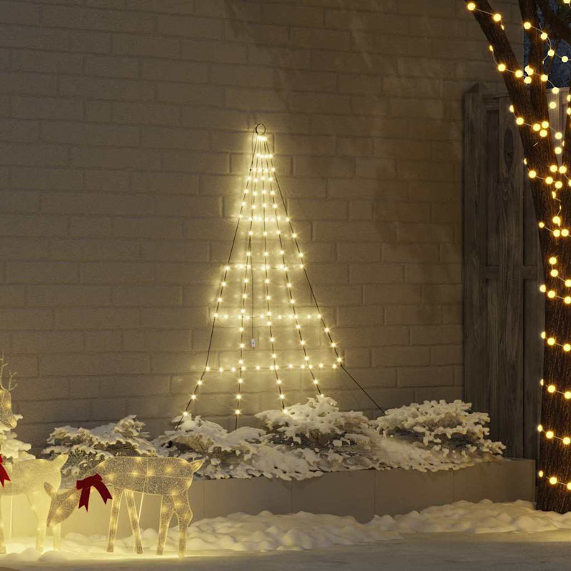  LED Christmas Tree with Ground Spikes 180 cm Metal, Warm White