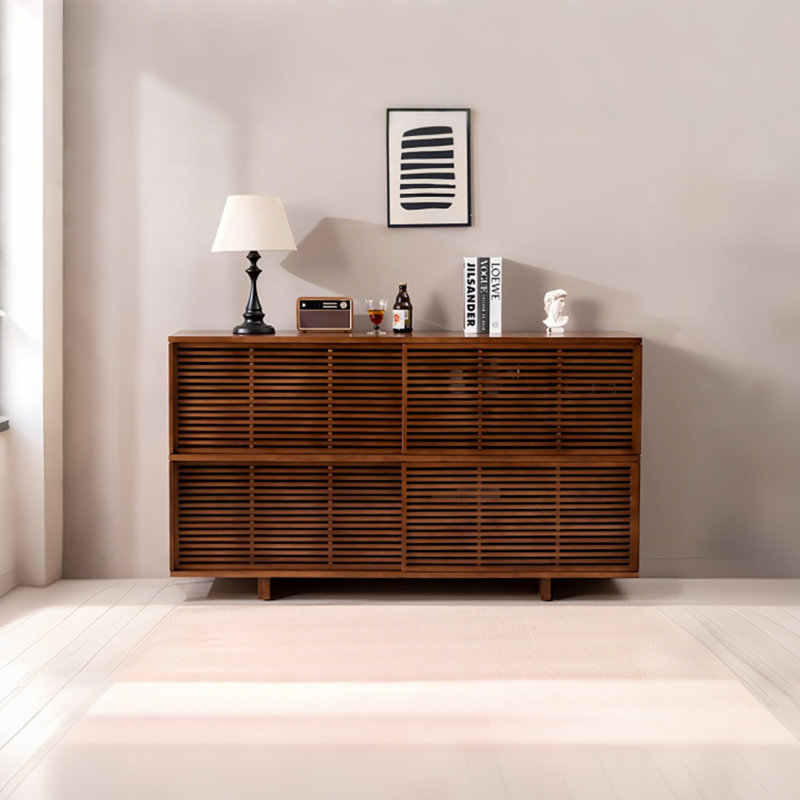 55.12"Modern Brown Solid Wood Sideboard