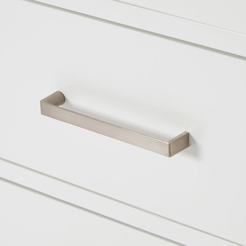 ARIEL Cambridge 66'' Single Bathroom Vanity Base Only, White, Brushed Nickel
