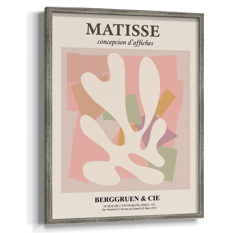 Matisse LV, reproduction d'art encadrée, bois massif, H 30 po x l 24 po