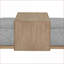 Repose-pieds avec plateau - tissu bleu marine & amp; Gris ardoise | Base en bois | Plateau noyer brun-1910577966