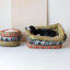 Lit rond rond en coton et sherpa avec housse amovible-1934450160