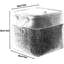 Bacs de rangement 11 x 11 pouces, 8 bacs de rangement pliables avec tissu imperméable, grands cubes de rangement avec poignées en corde pour le placard, vêtements de rangement, jouets, livres, blanc et beige
