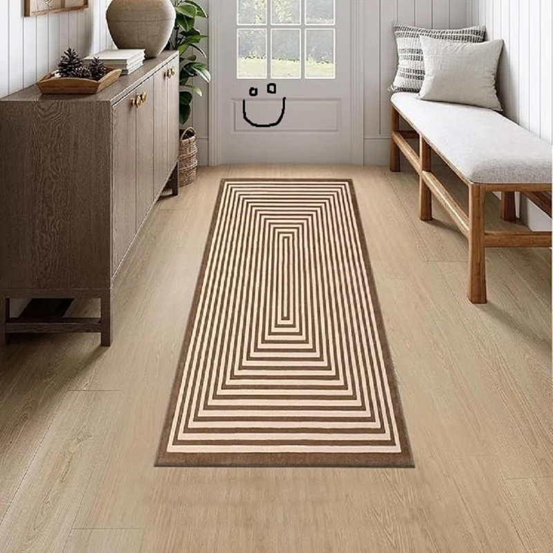 Runner Striped 60cm X 220cm Area Rug