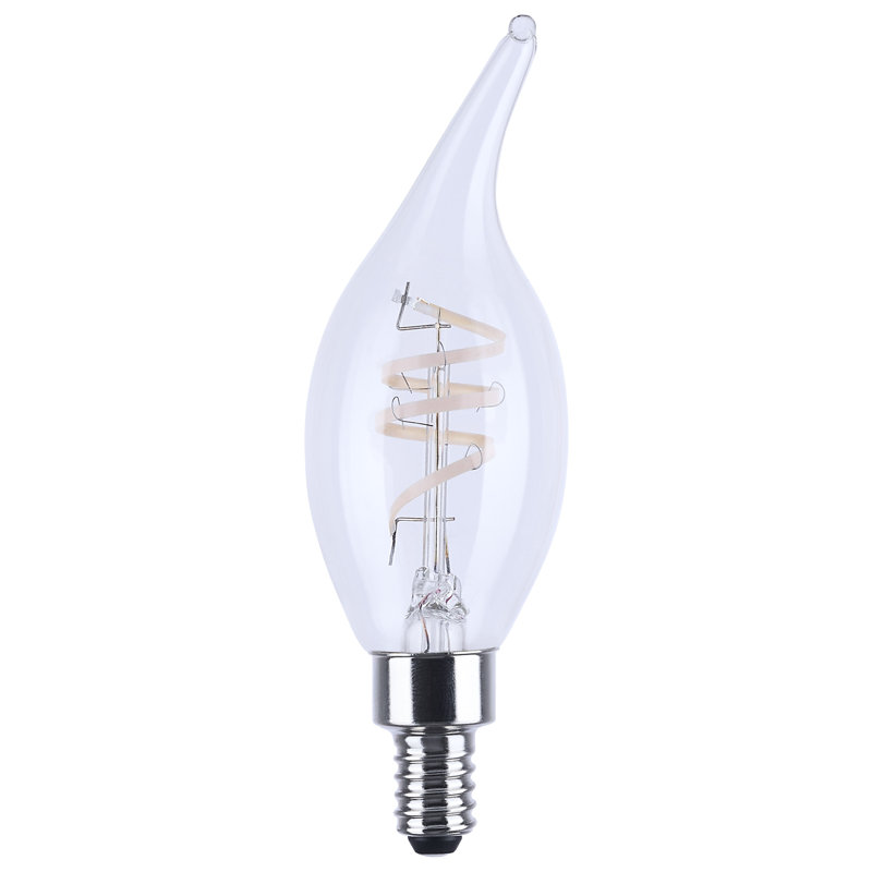 4 Watt CA11 LED Deena Flex Gray Coil Filament E12 3000K 120 Volt, 3000 Kelvins