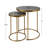 Marmee Round Shagreen PU Nesting Tables
