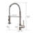 Commercial Kitchen Faucet With Pull Down Sprayer, Single Handle Singlaucet