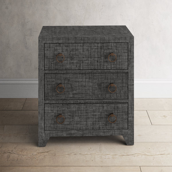 Birch Lane™ Cleo 3 - Drawer Raffia Dresser | Wayfair