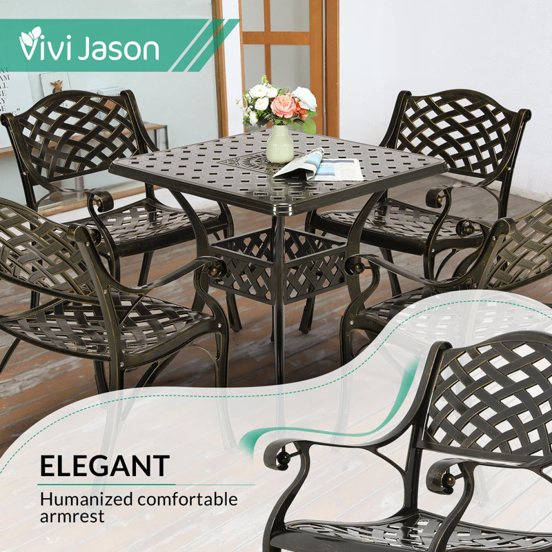 4 - Person Patio Dining Set with Square Table