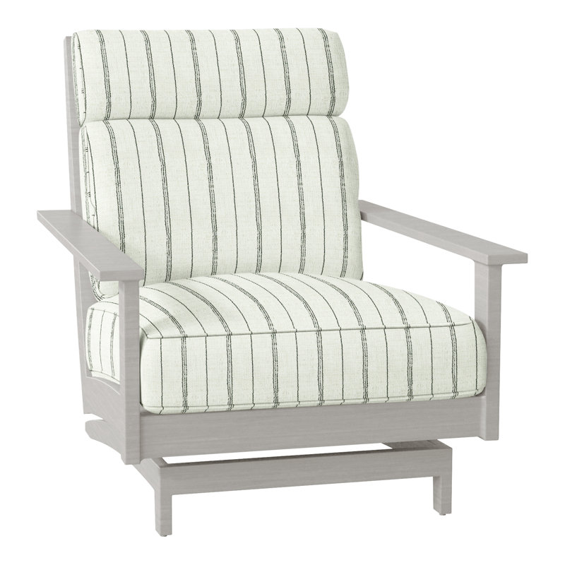 Kennebunkport Patio Lounge Chair with Cushions, Oyster, Natural White, Welt + Standard fill
