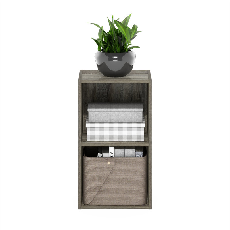 Heintje 2-Tier Open Shelf Bookcase, French Oak