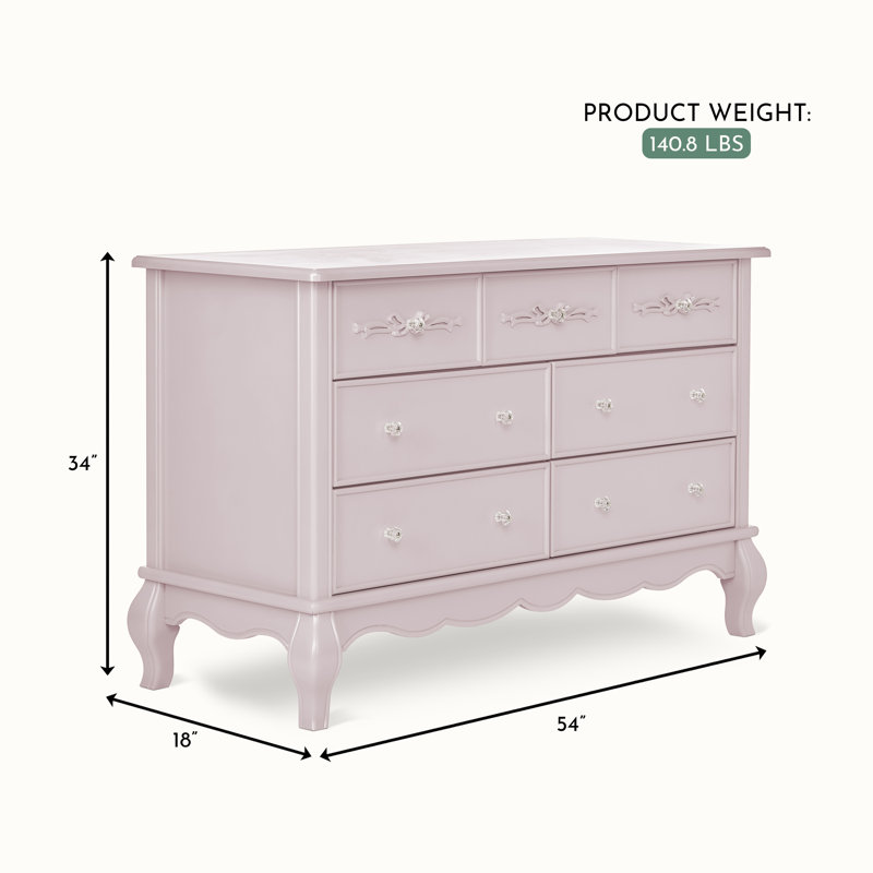 Aurora Kids 7 - Drawer Dresser, Dusty Rose