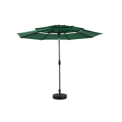 Parasol à 3 niveaux à inclinaison automatique, parasol de patio extérieur - parasol de table de billard Market (sans base)