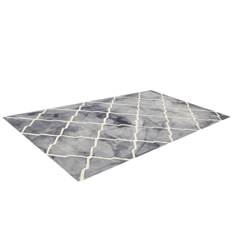 Geometric Wool Hand Woven Area Rug, Rectangle 152 x 244cm