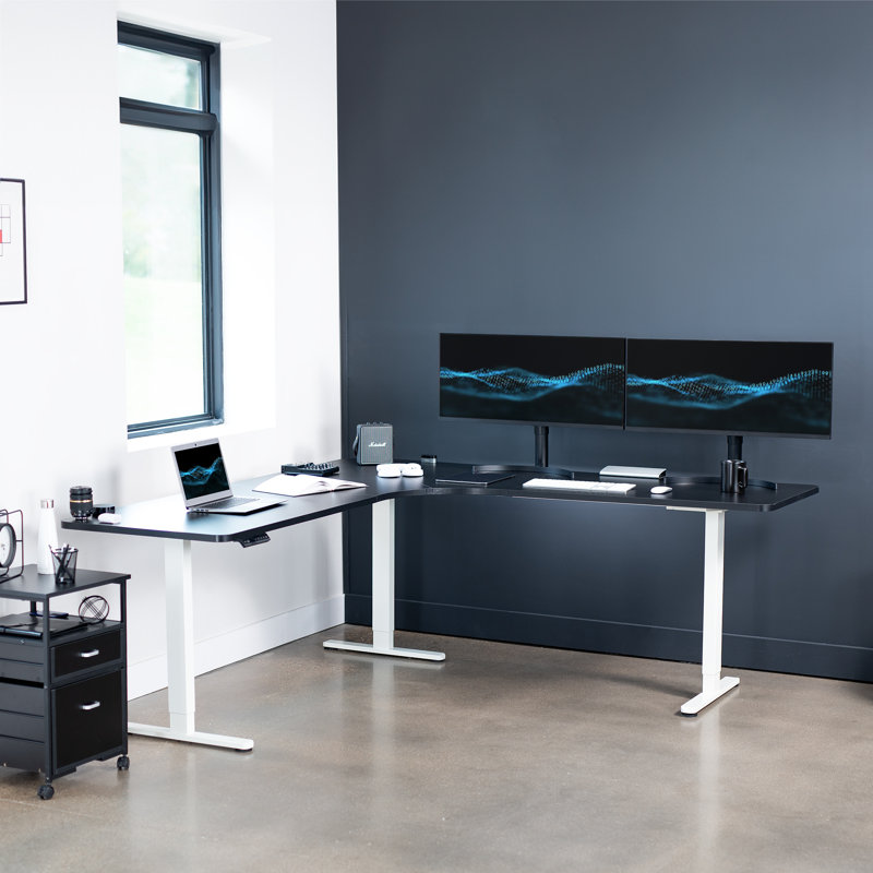 Bureau électrique de coin VIVO, Blanc