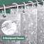 Narrow Shower Curtain with Crystal Stone