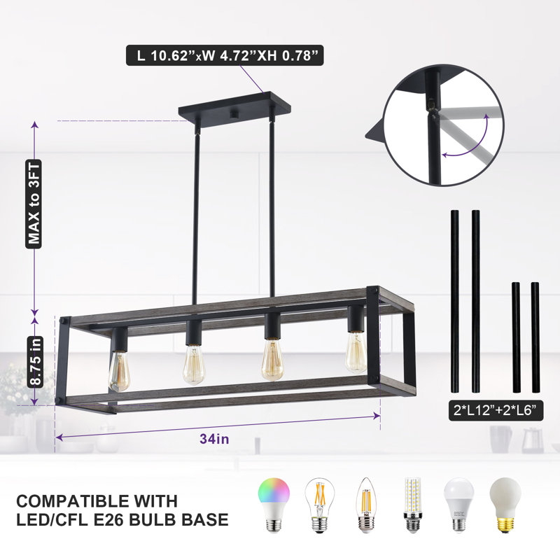 Doneisha 4 - Light Matte Black Pendant