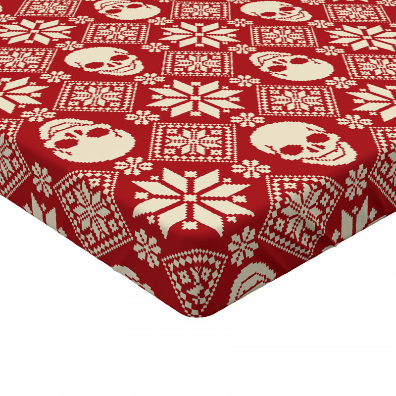 Twin Black and White Geometric Microfiber Fitted Sheet