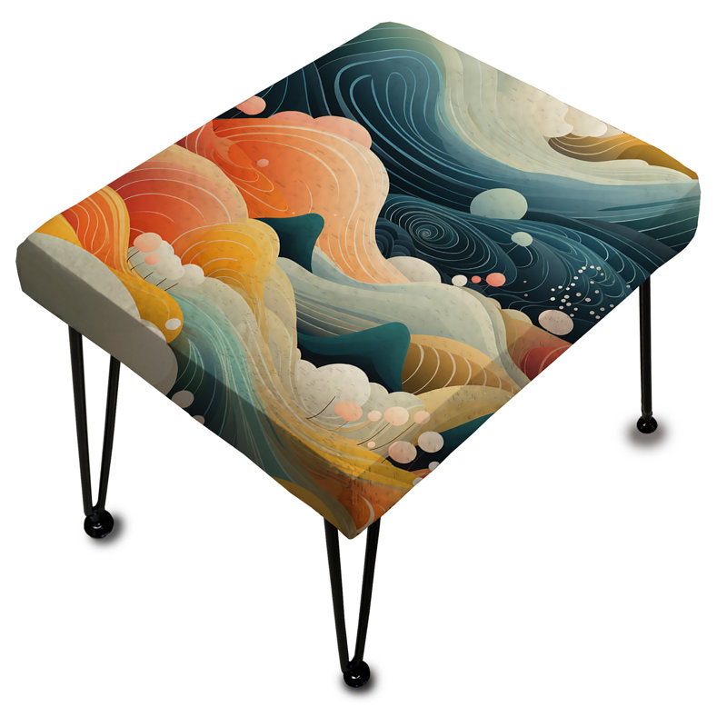 Repose-pieds Teal Zen Landscape Harmony