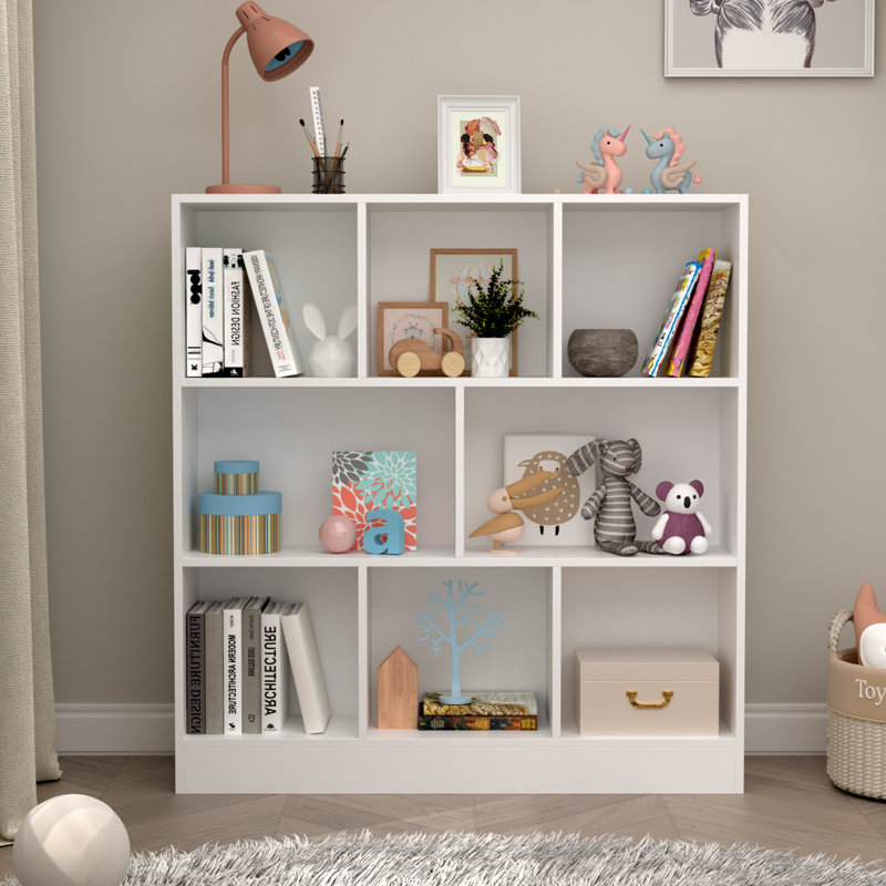 Bibliothèque à cubes Breunna, (8 tablettes) H 41 po x l 39 po x P 9 po