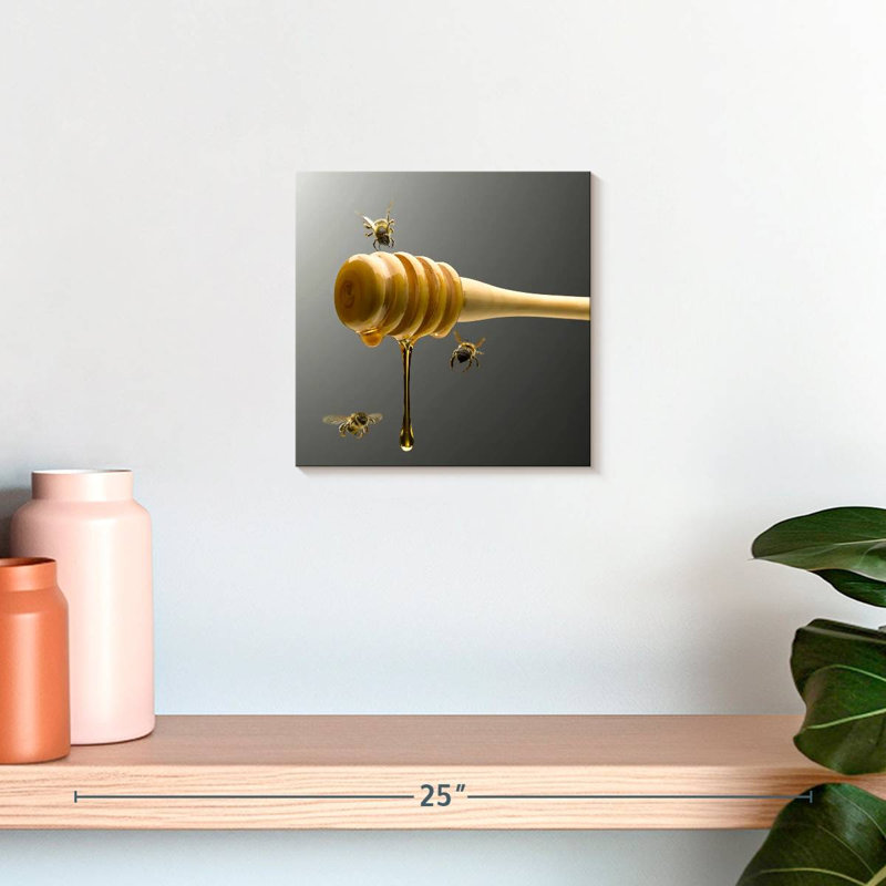 Brampt Honey Dipper And Bees, 10" H x 10" W