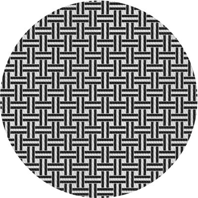 Tapis de zone noire à motifs