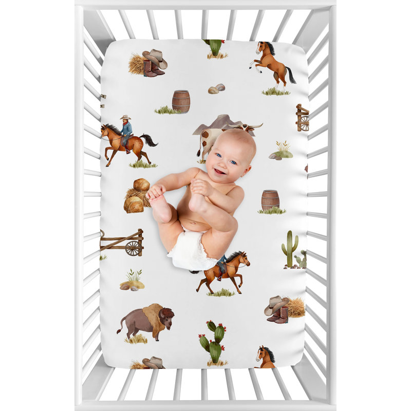 Mini drap-housse pour lit de bébé Country Western par Sweet Jojo Designs