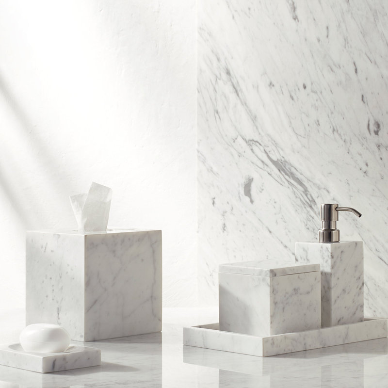Nyla Marble Tissue Box Cover