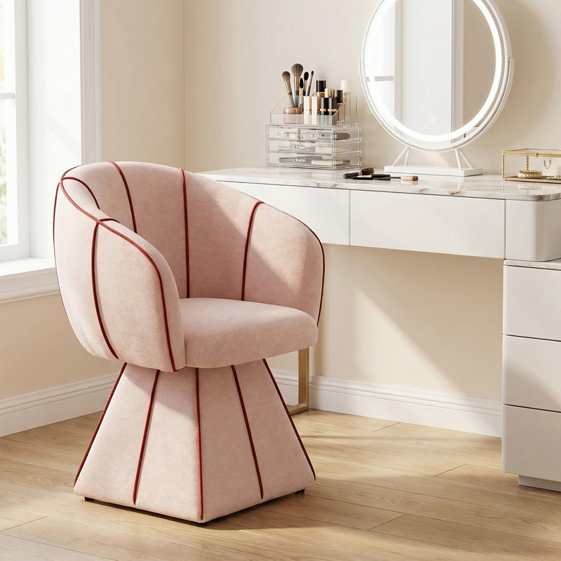 Chaise d'appoint pivotante (ensemble de 2, rose), Rose