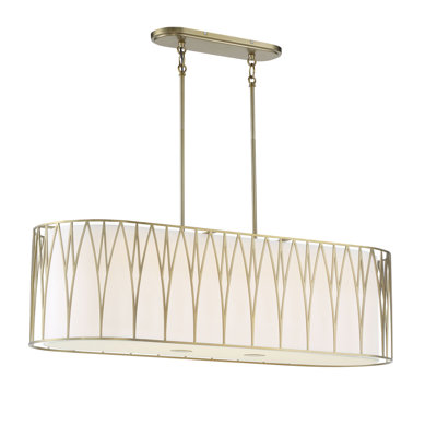 With White Fabric Led Island Light