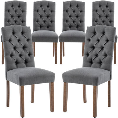 Tiarnna Linen Side Chair Dining Chair