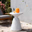 Tables de bout d'extérieur en ciment pour patio, table d'appoint de jardin, petite table d'appoint ronde moderne pour l'extérieur, tabouret de jardin en souche d'arbre pour l'intérieur et l'extérieur