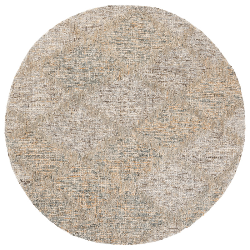Harvest Hand Tufted Wool Abstract Indoor Rug, Round 6'