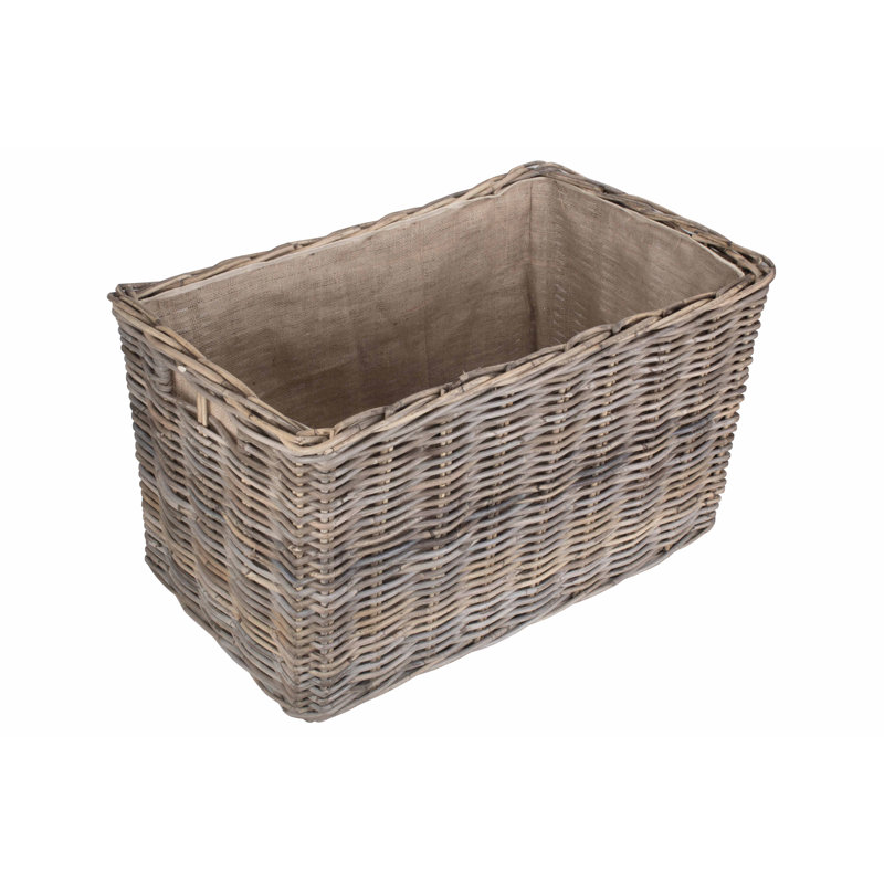 Rattan Under Bench Basket with Lining