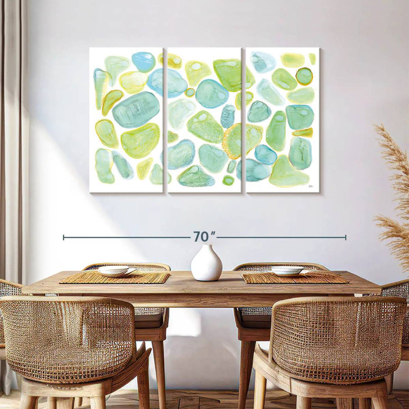 Abstrait de verre de mer Avery, H 36 po x l 57 po