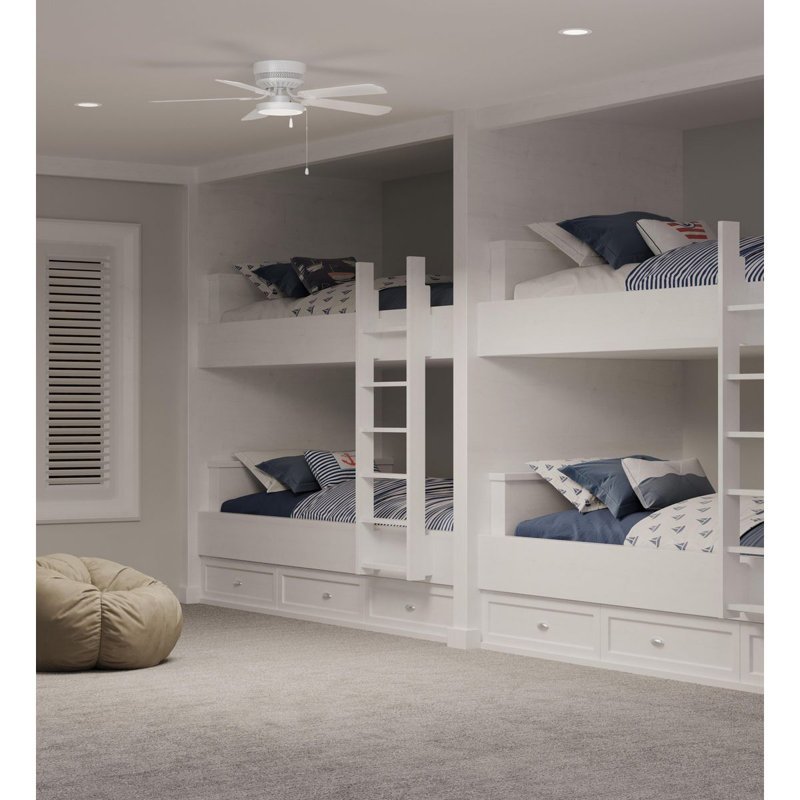 Ventilateur de plafond à DEL 1 lumière Edgelit, Blanc satiné