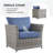Ignatz 4 - Person Patio Conversation Set with Cushions-93645772-93091998