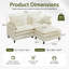 75" L Shape Oversized Modular Sectional Sofa with Ottoman-1468446267
